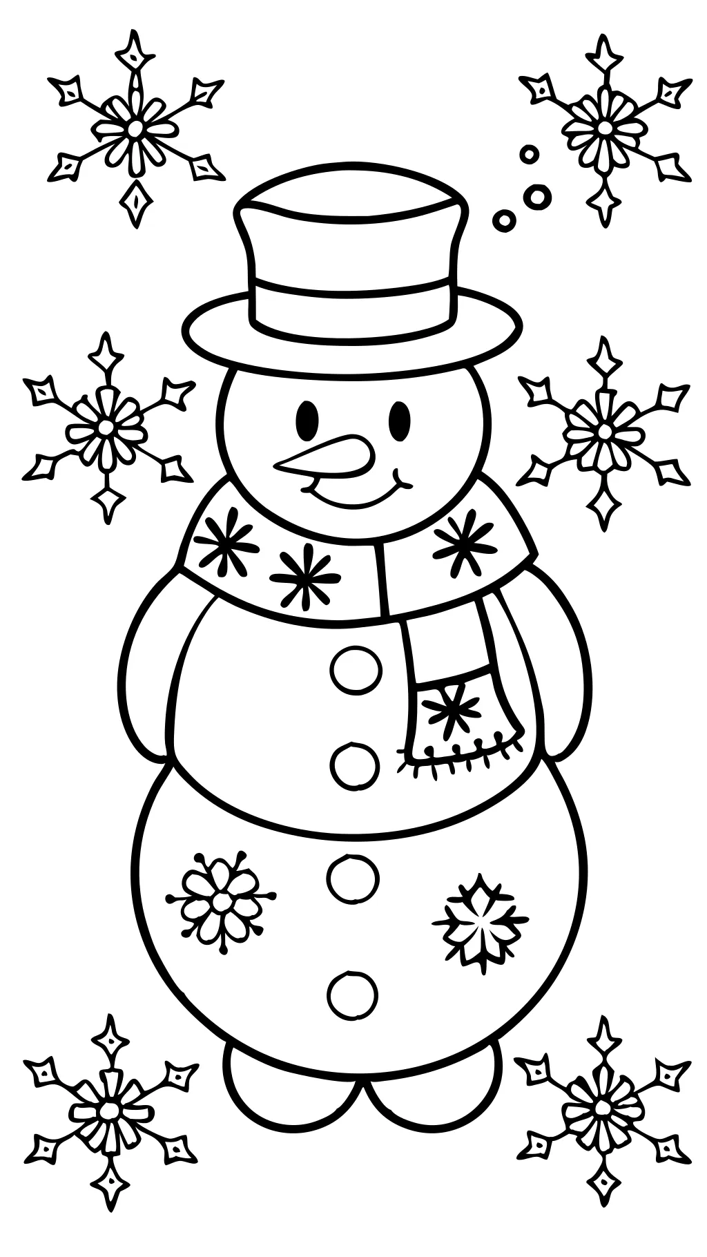 free coloring pages of snowman